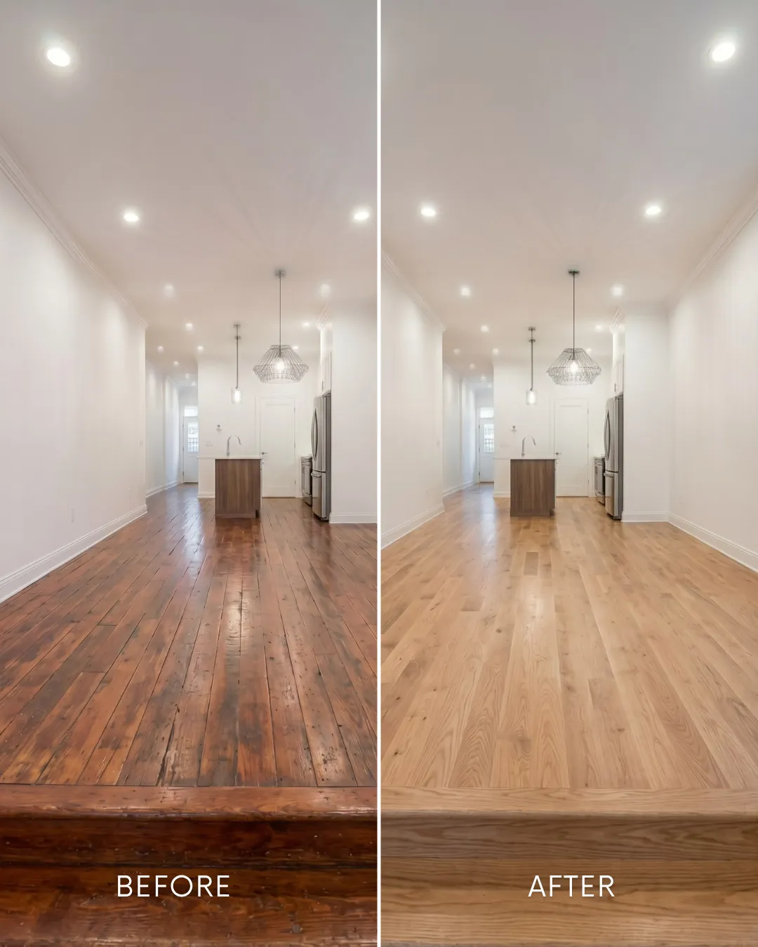 Professional hardwood floor refinishing in progress hardwood floor refinishing